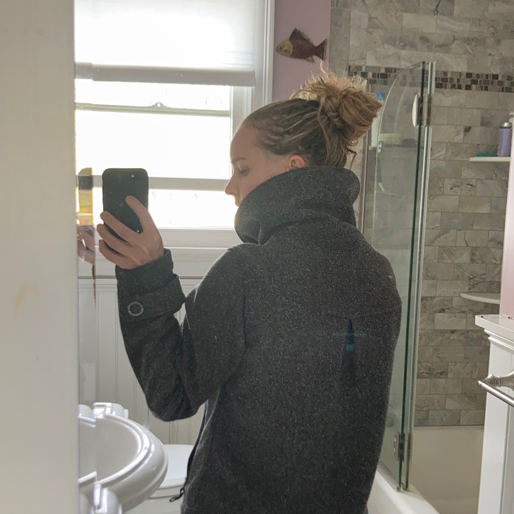 Lululemon Heather Gray Light Zip Button Jacket - image 3